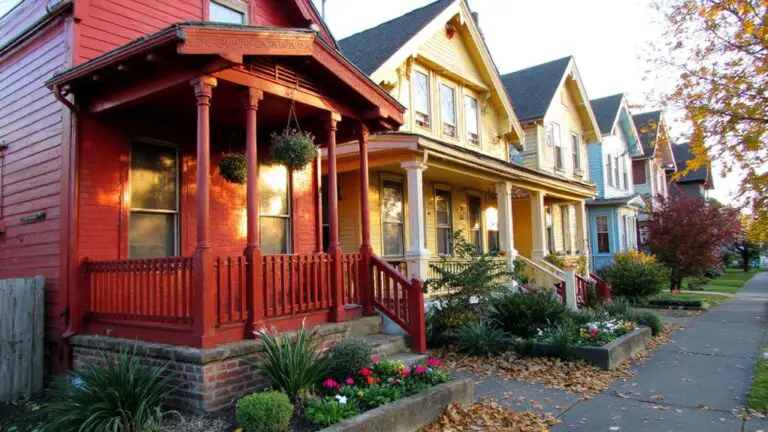 vibrant red and yellow exteriors