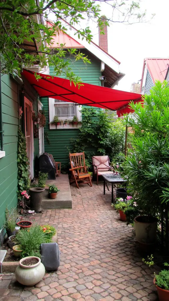 vibrant red artistic retreat