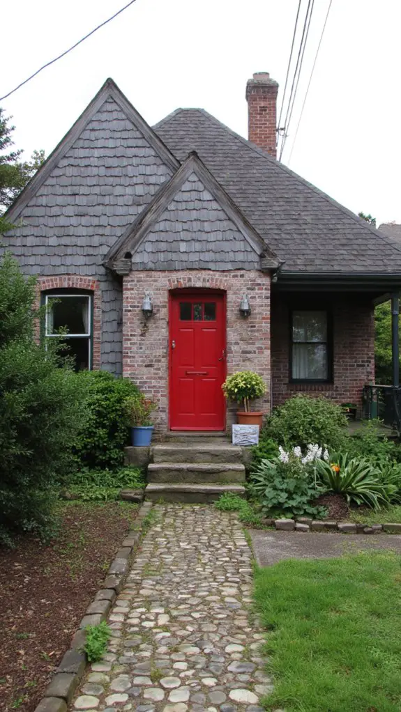 vibrant red door charm