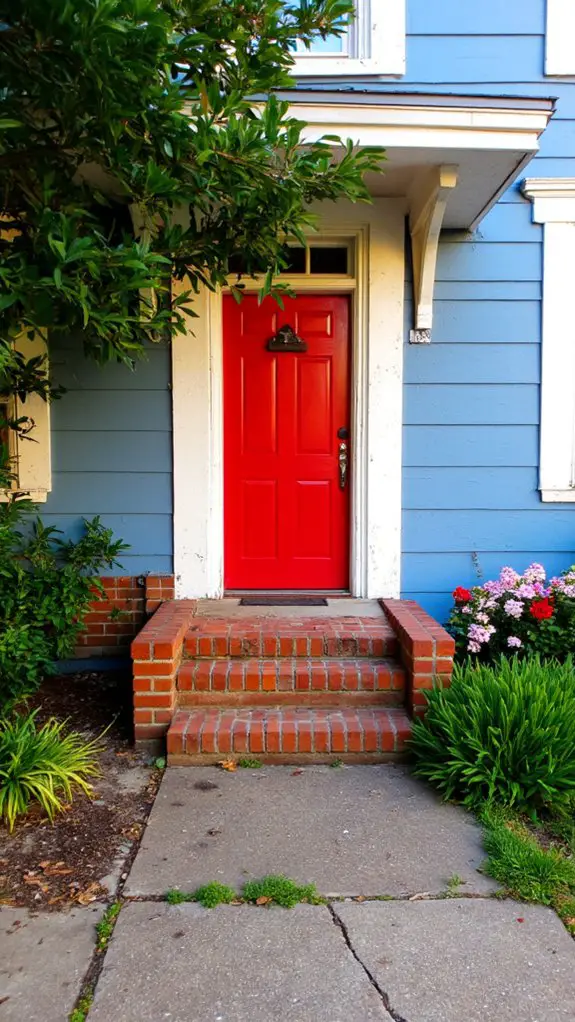 vibrant red door charm