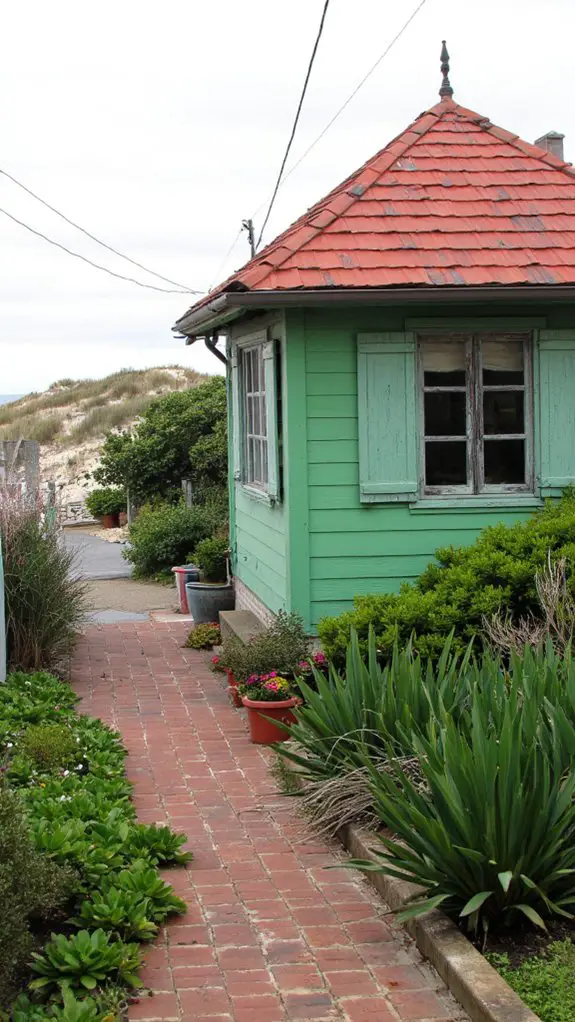 vibrant roof coastal charm