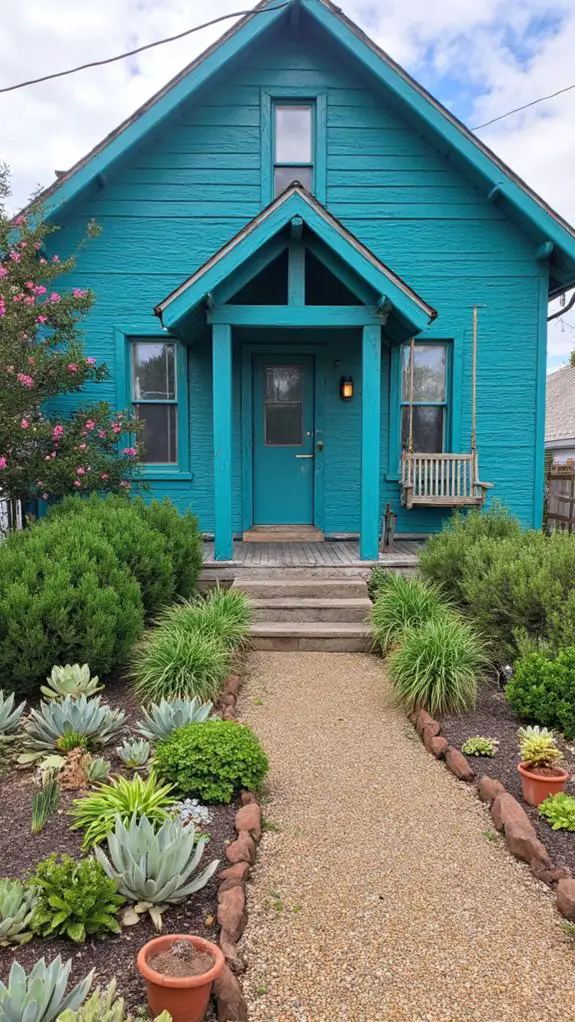 vibrant succulent garden display