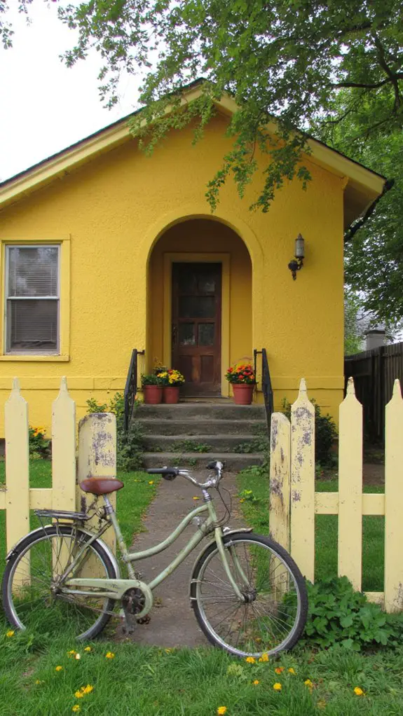 vibrant sunflower yellow exterior