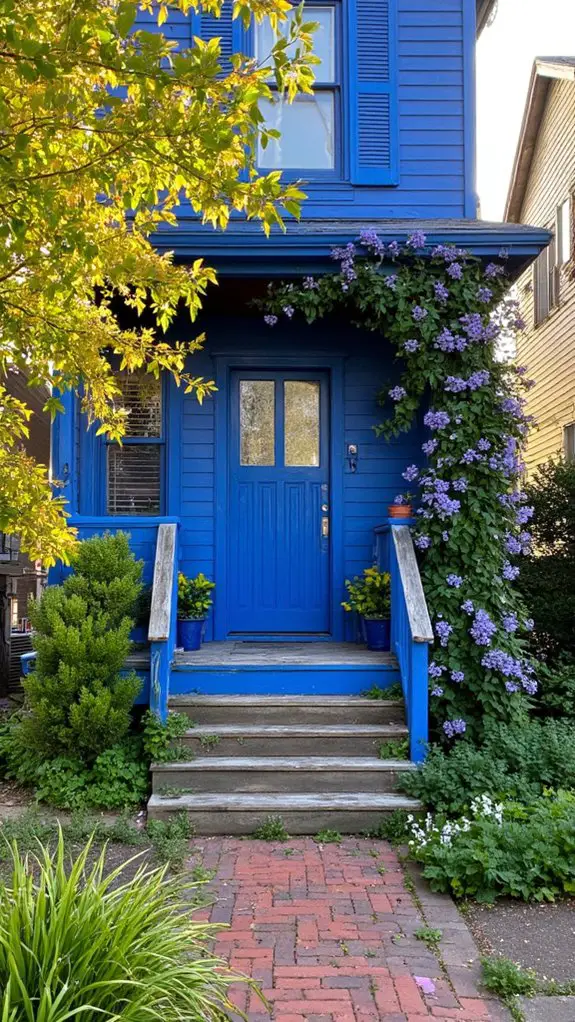 vibrant sunset blue accents