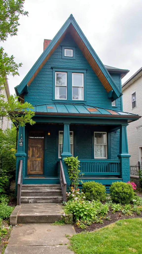 vibrant teal contemporary design