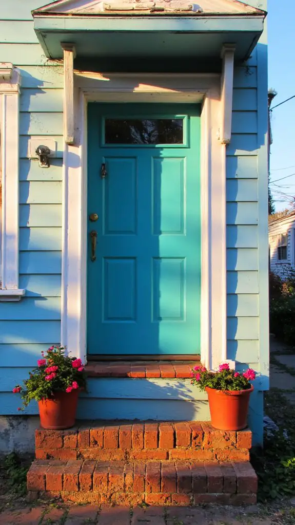 vibrant teal for facades