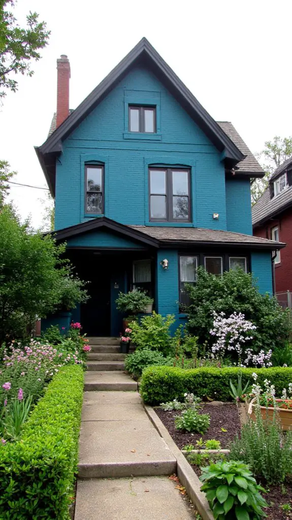 vibrant teal home transformation