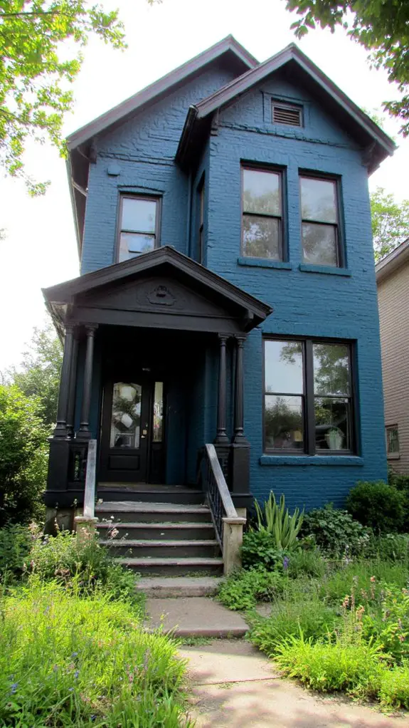 vibrant teal with black accents