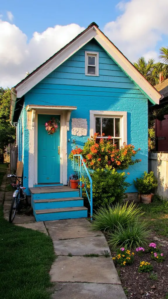 vibrant tropical home exterior