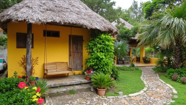 vibrant tropical yellow exteriors