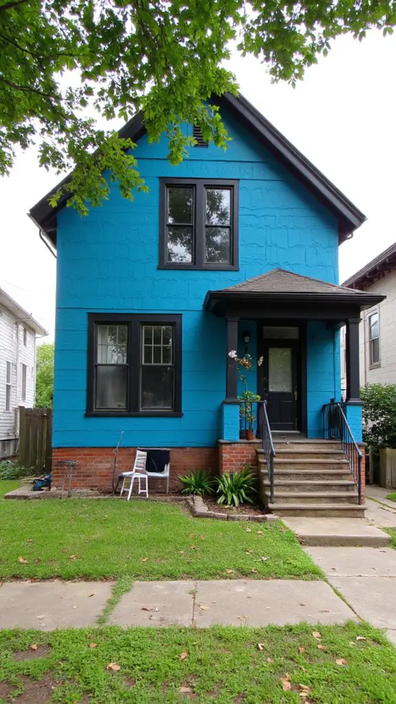 vibrant turquoise bold black