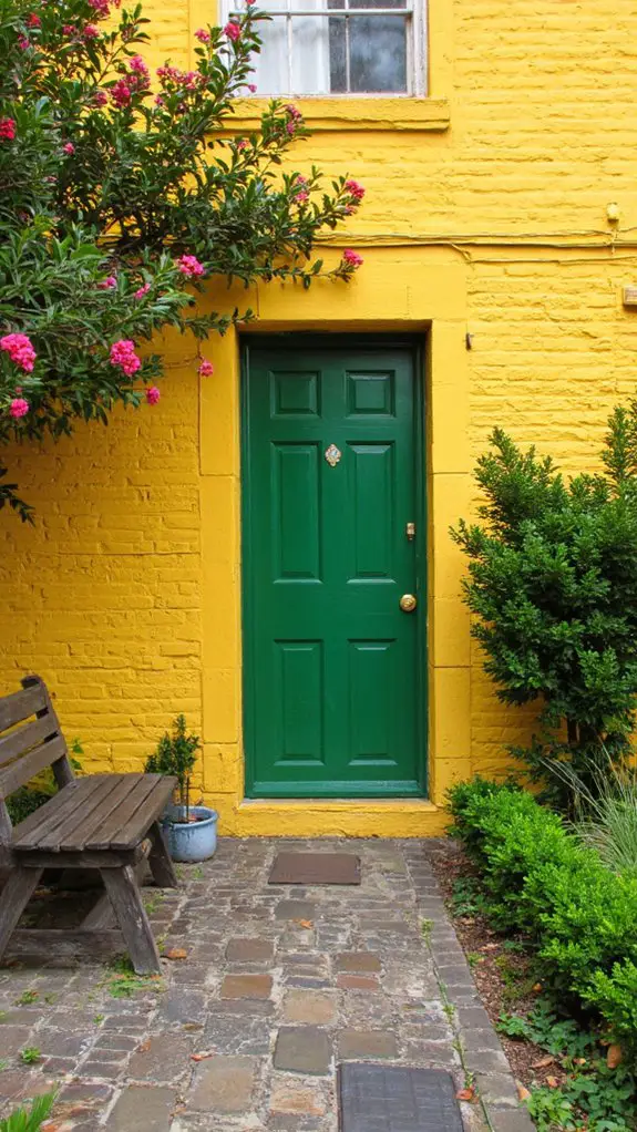 vibrant yellow and green