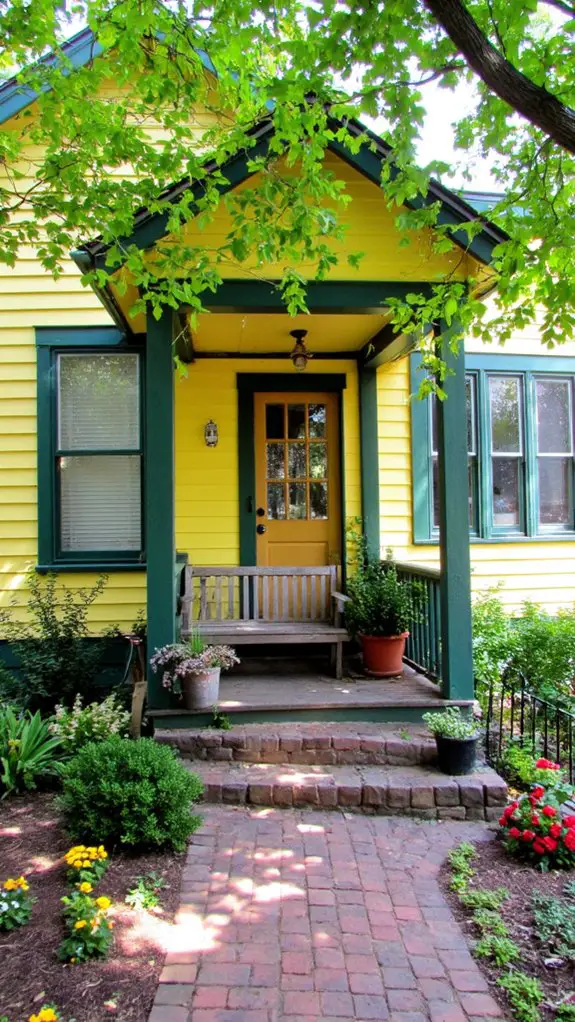 vibrant yellow and green