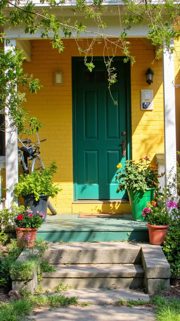 vibrant yellow and green