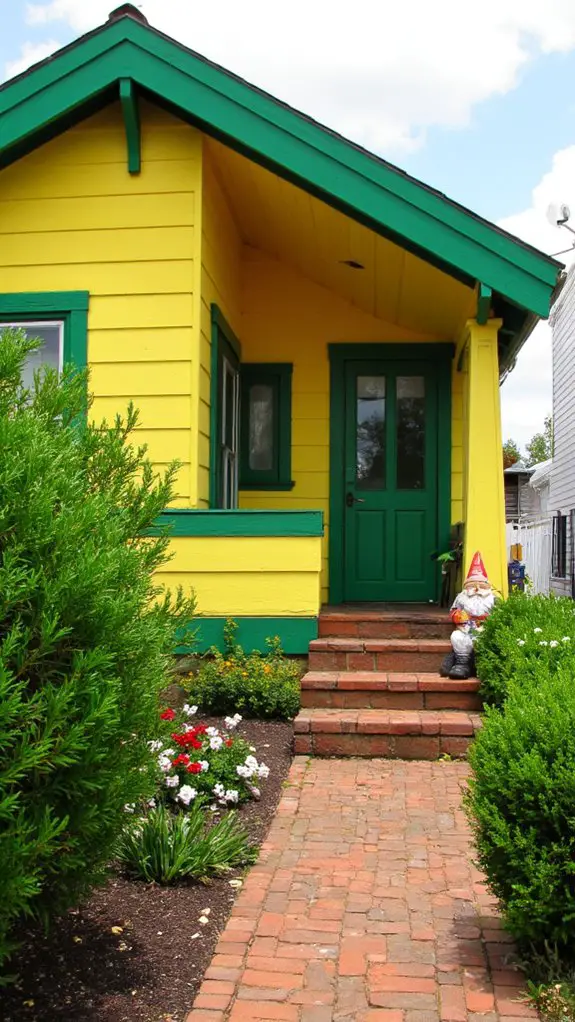 vibrant yellow and green