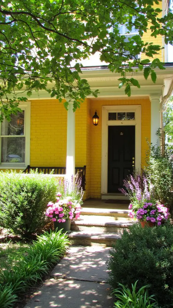 vibrant yellow and white