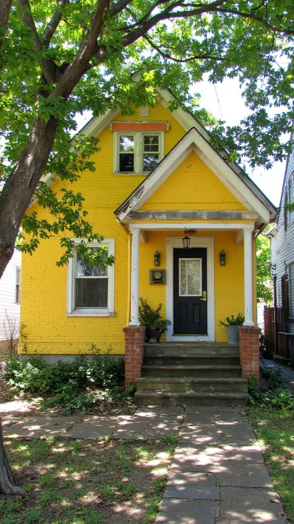 vibrant yellow and white