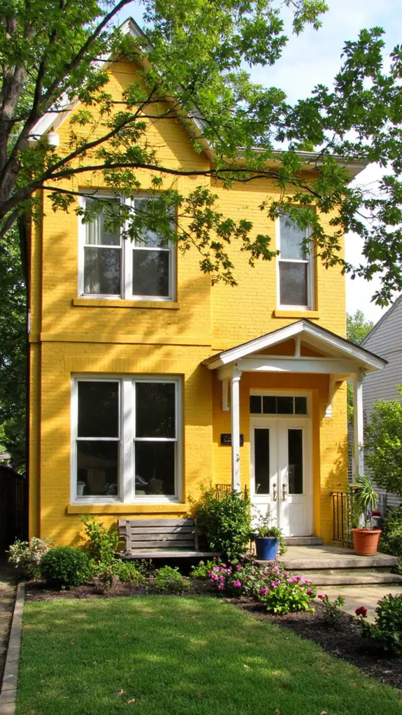 vibrant yellow cheerful home