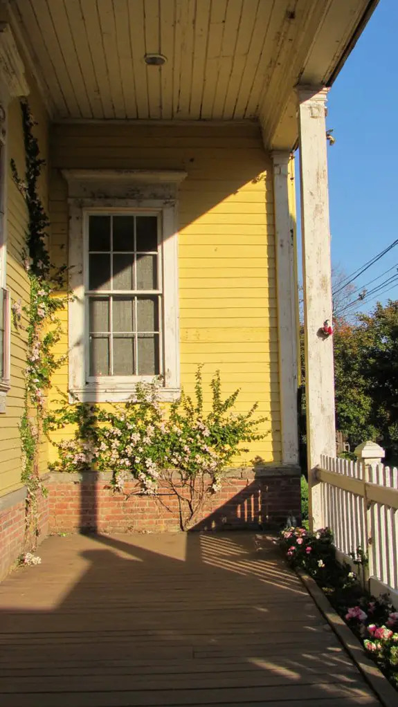 vibrant yellow colonial homes