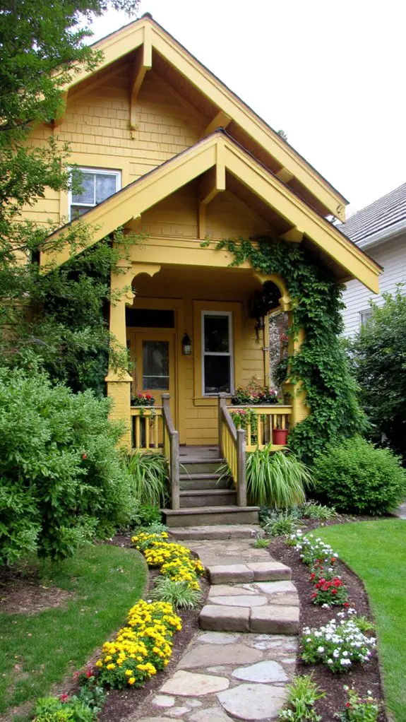 vibrant yellow craftsman charm