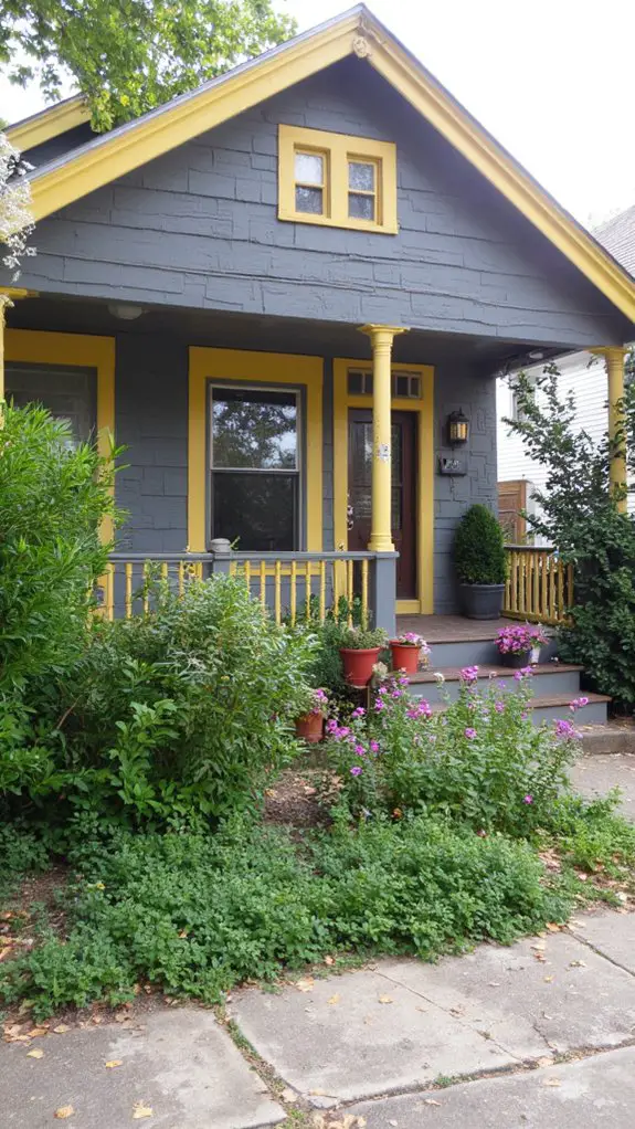 vibrant yellow enhances gray