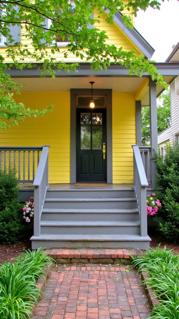 vibrant yellow gray contrast