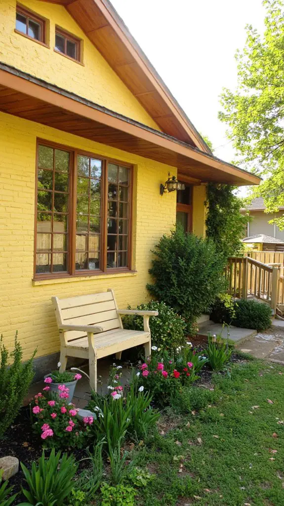 vibrant yellow mid century charm