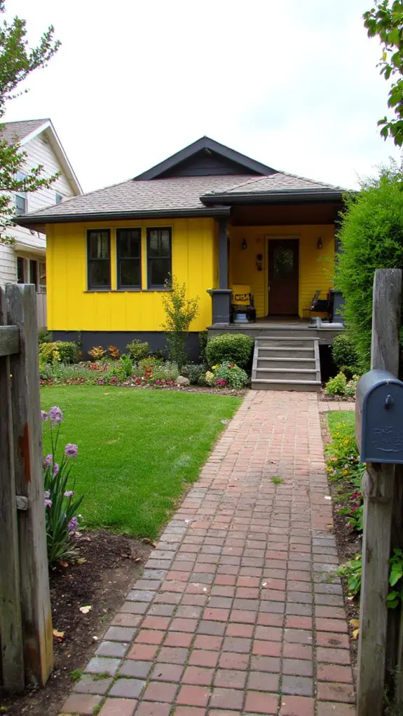 vibrant yellow modern ranch