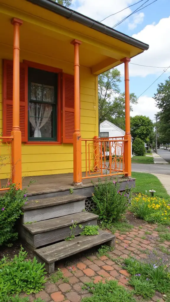 vibrant yellow orange contrast design