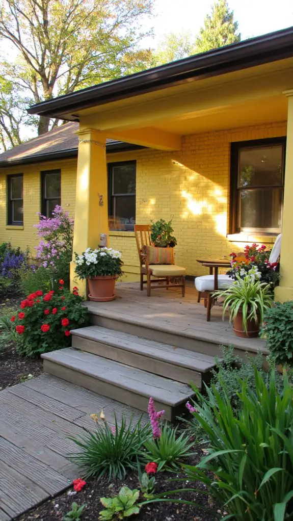vibrant yellow outdoor charm