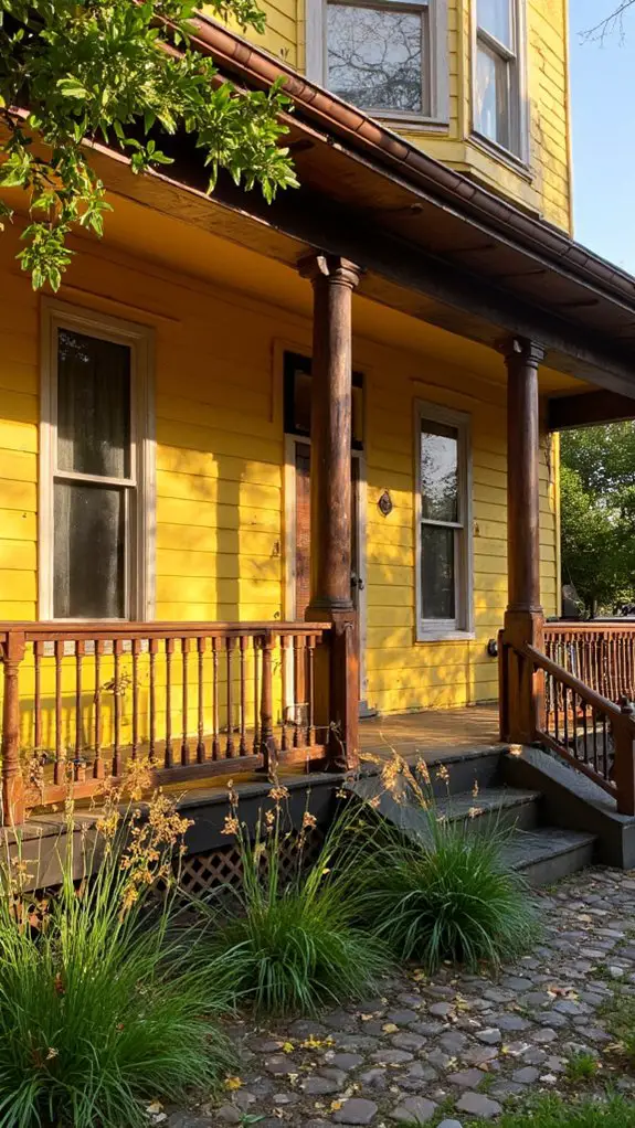 vibrant yellow rich walnut