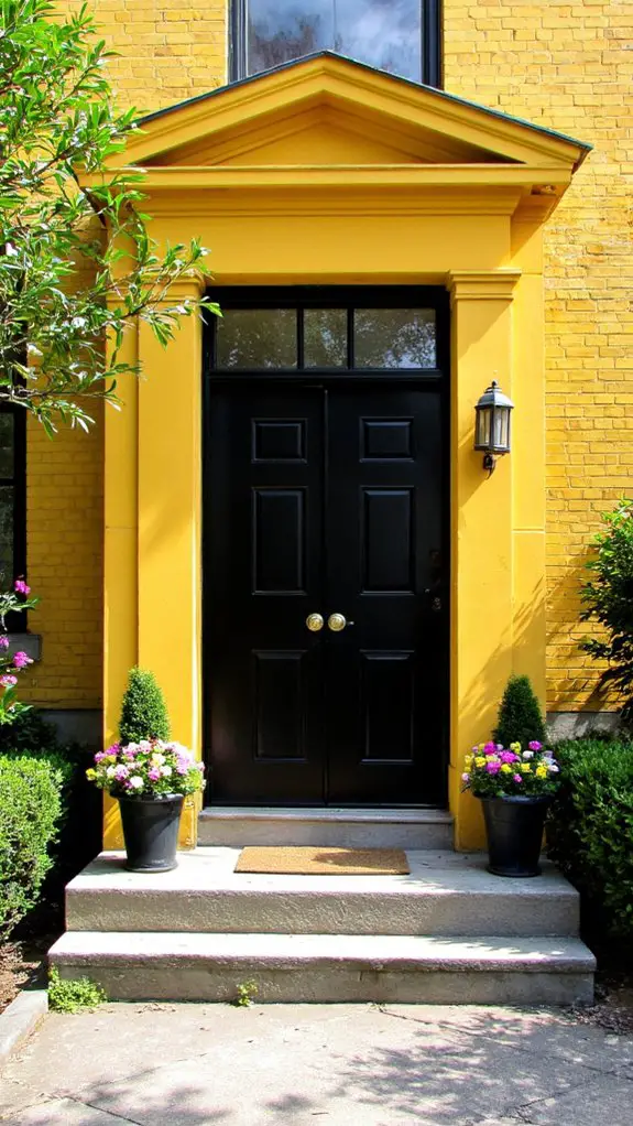 vibrant yellow sleek black