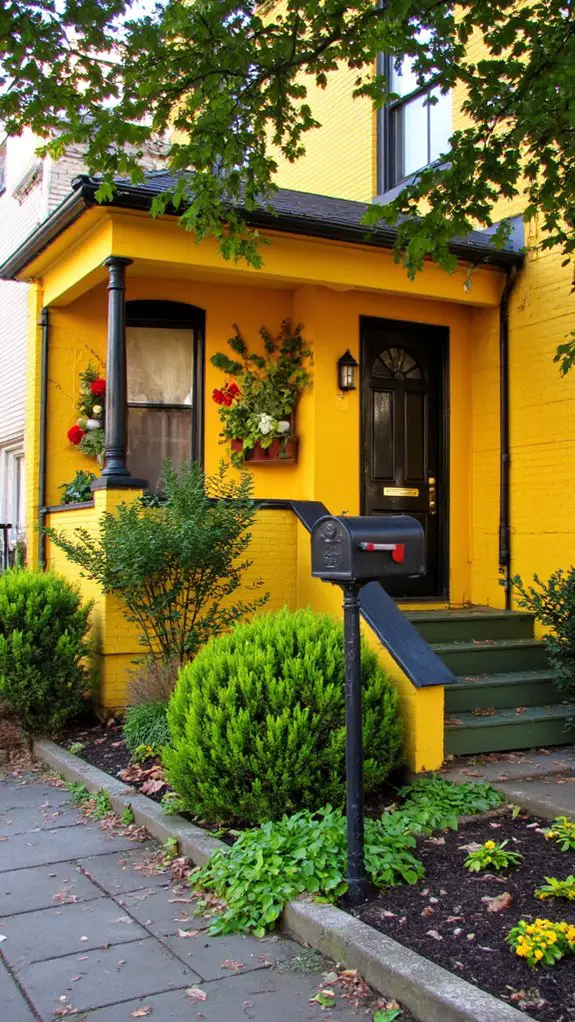 vibrant yellow sleek black