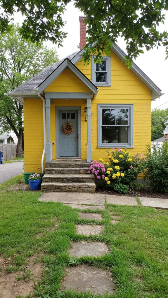 vibrant yellow sophisticated gray