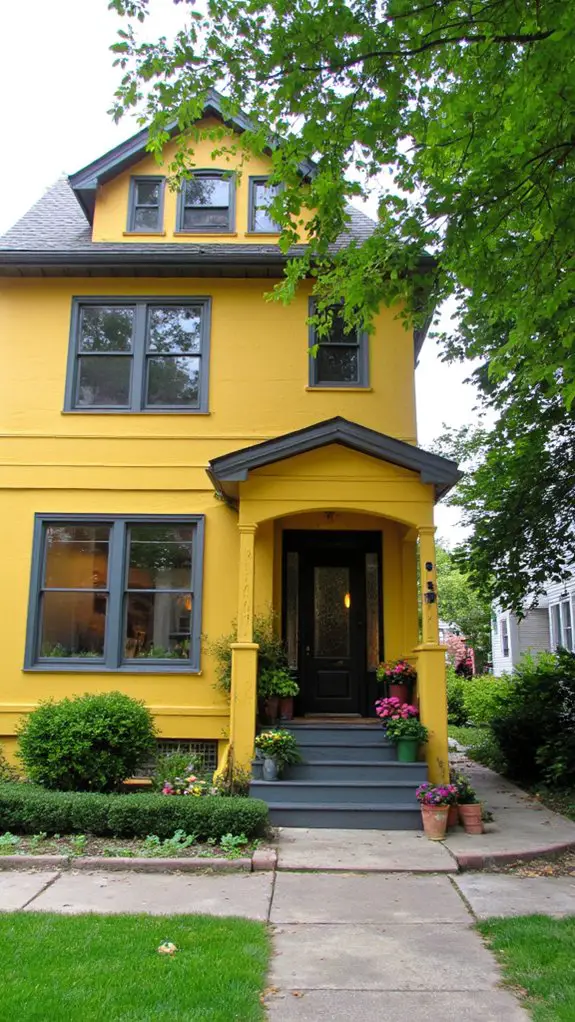 vibrant yellow sophisticated gray