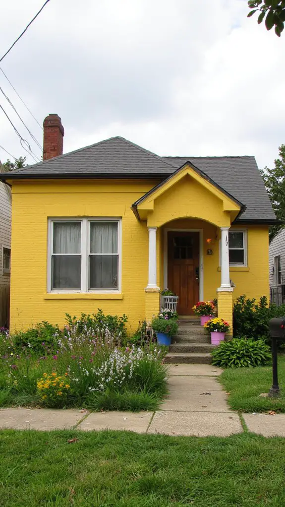 vibrant yellow sophisticated grey