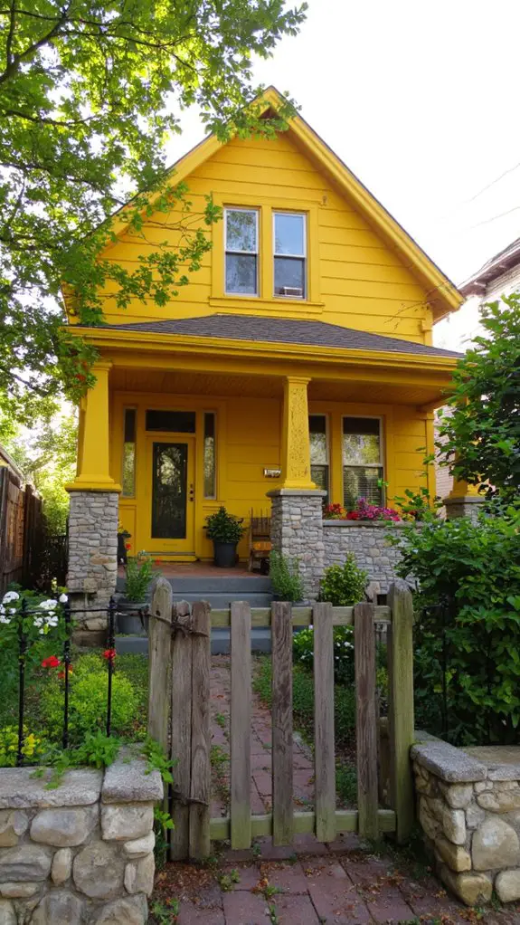 vibrant yellow stone contrast