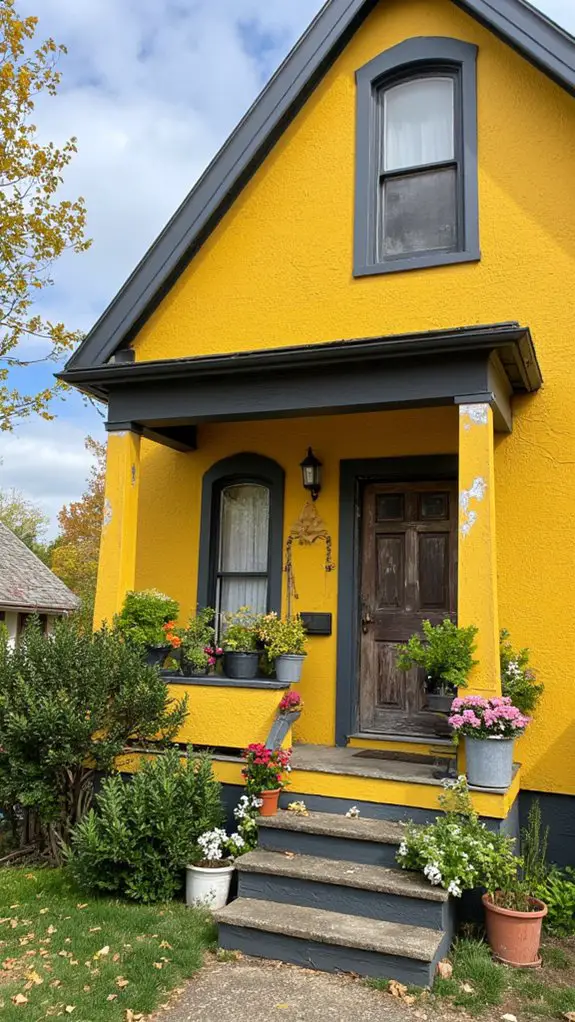 vibrant yellow striking contrast