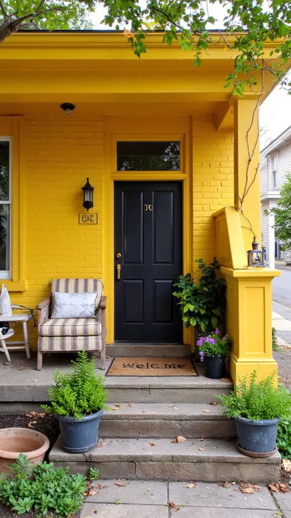 vibrant yellow warm black