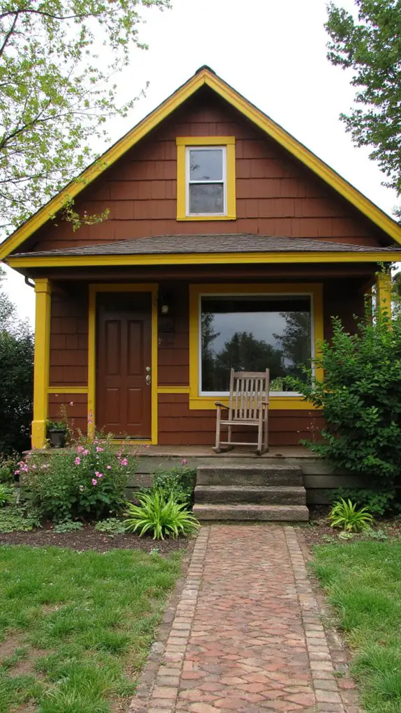 vibrant yellow warm brown