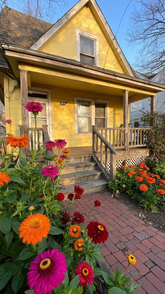 vibrant zinnias attract pollinators