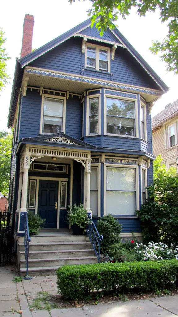 victorian elegance in navy