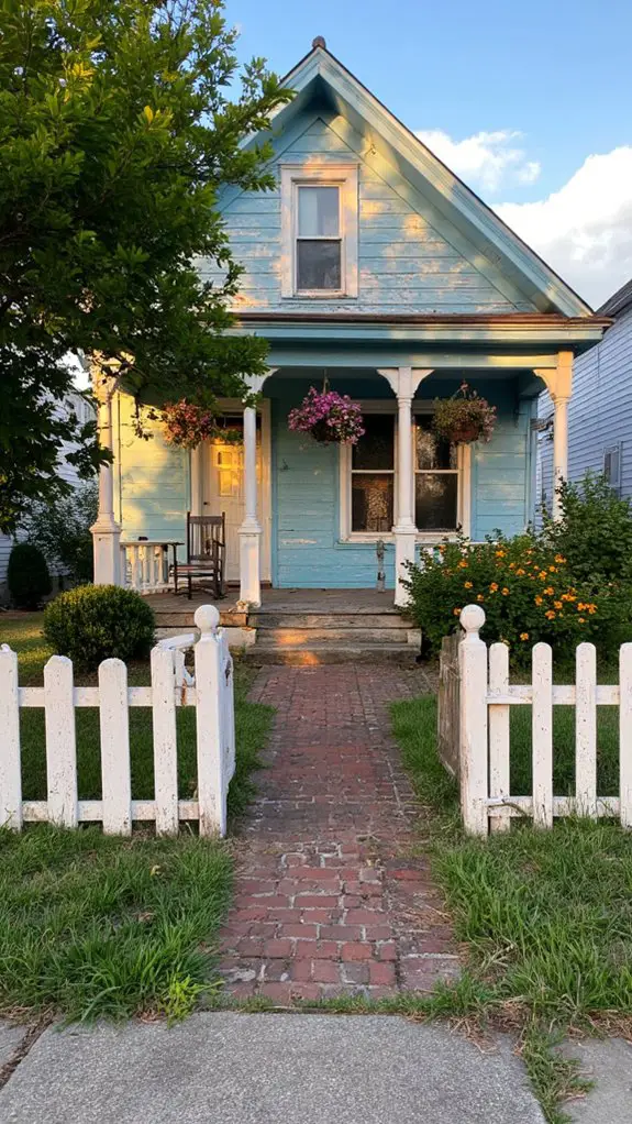 vintage blue farmhouse charm