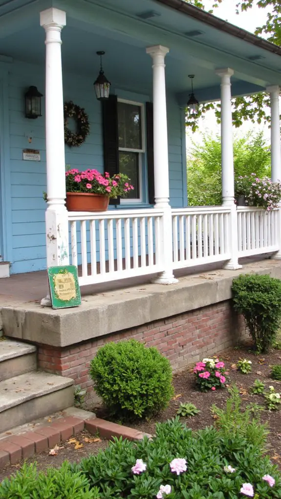 vintage blue house charm