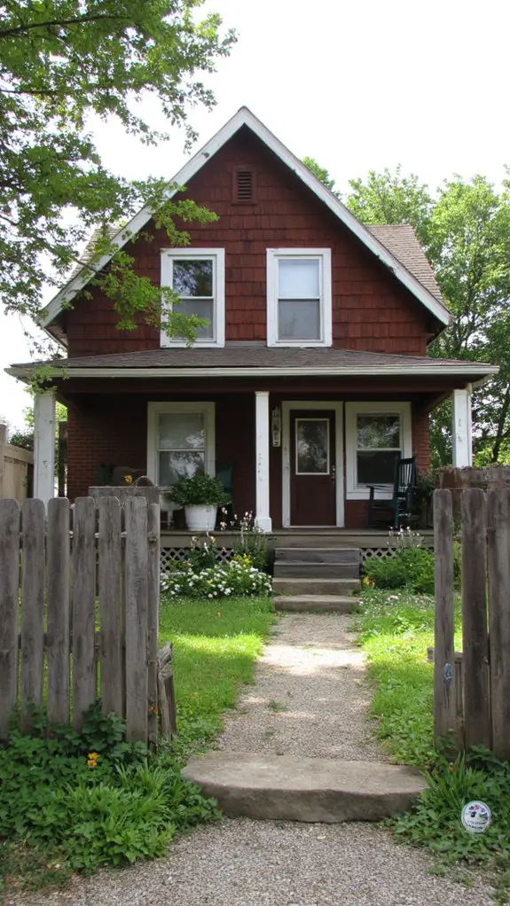 vintage charm with white trim