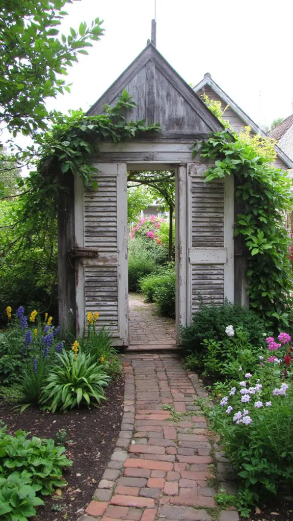 vintage greenhouse with shutters
