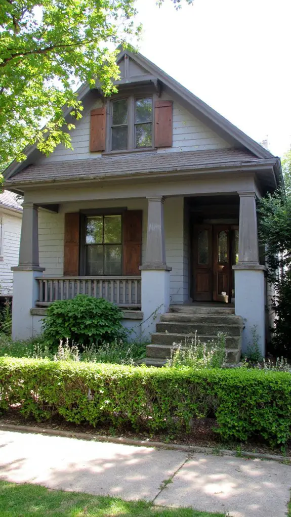 vintage grey with brown accents