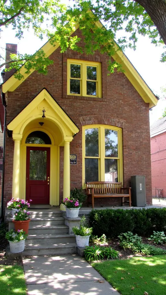 warm brown cheerful yellow