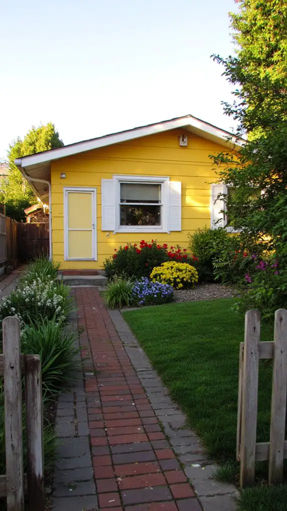 warm cheerful cozy exterior