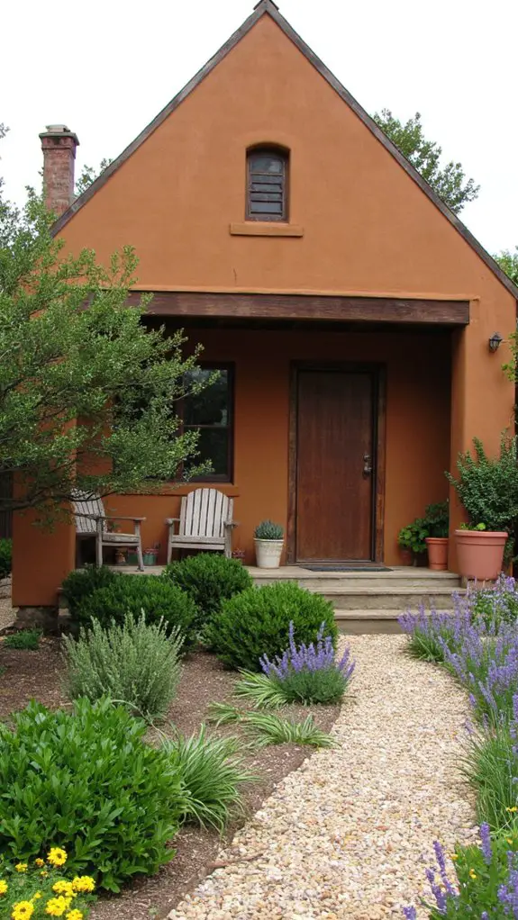 warm chestnut stucco charm